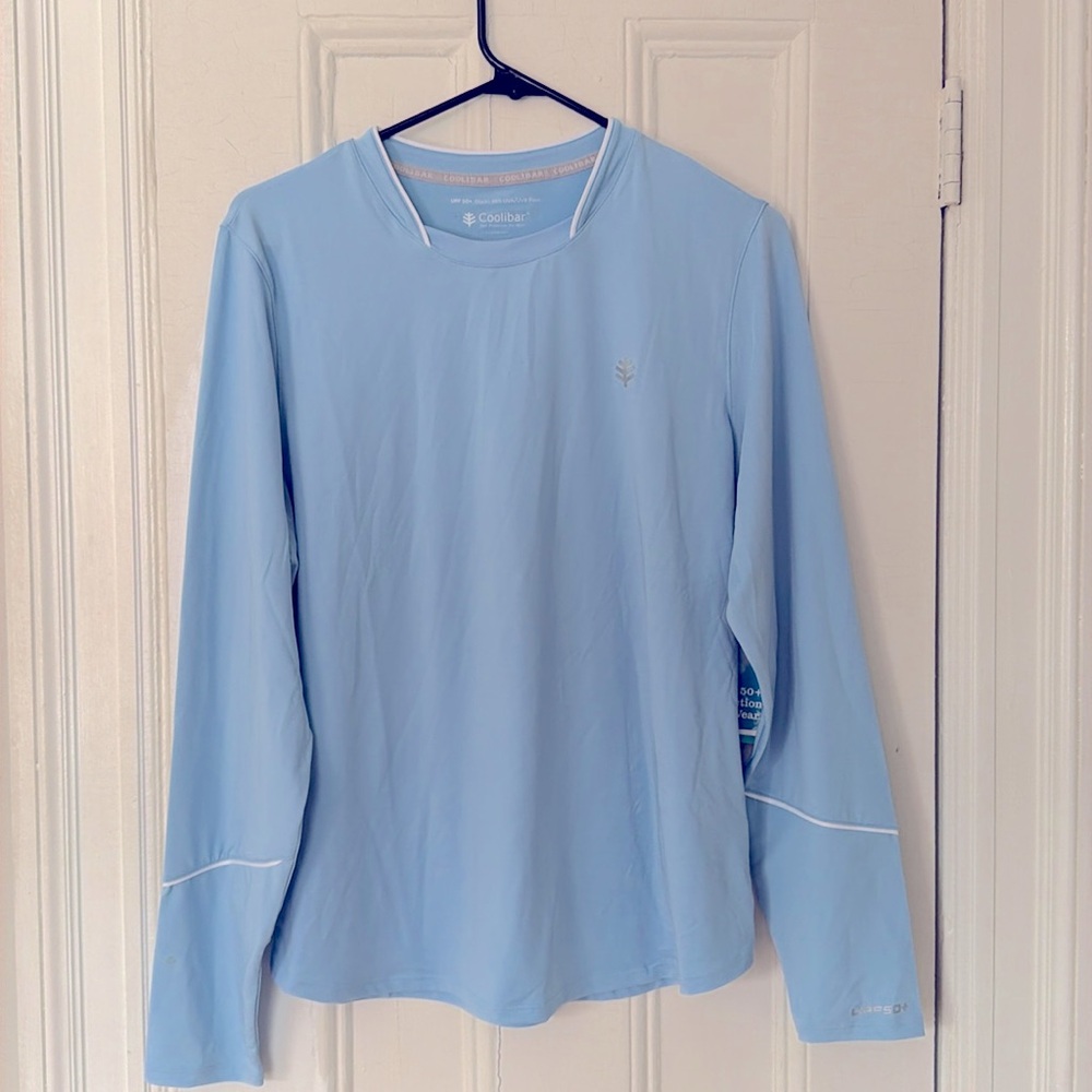 Coolibar Powder Blue Long Sleeve UPF Performance Top